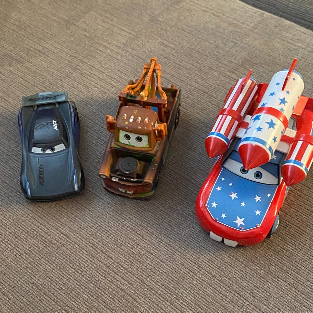 Cars Die-Cast Toy Set - Blue, Brown, Red